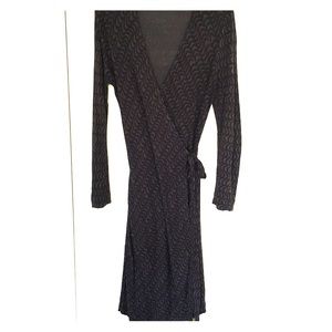 Marimekko Mika Purainen long sleeve wrap dress